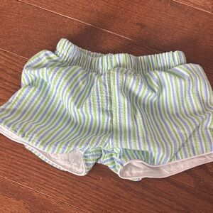 Kids Striped Blue and Green Shorts